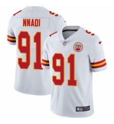 Men's Nike Kansas City Chiefs #91 Derrick Nnadi White Vapor Untouchable Limited Player NFL Jersey