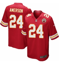 Men's Nike Kansas City Chiefs #24 David Amerson Game Red Team Color NFL Jersey