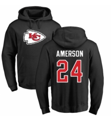 NFL Nike Kansas City Chiefs #24 David Amerson Black Name & Number Logo Pullover Hoodie