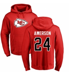 NFL Nike Kansas City Chiefs #24 David Amerson Red Name & Number Logo Pullover Hoodie