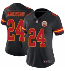 Women's Nike Kansas City Chiefs #24 David Amerson Limited Black Rush Vapor Untouchable NFL Jersey