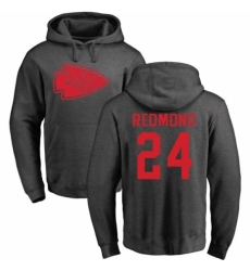 NFL Nike Kansas City Chiefs #24 Will Redmond Ash One Color Pullover Hoodie