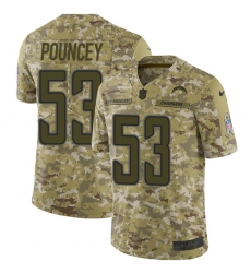 Men's Nike Los Angeles Chargers #53 Mike Pouncey Limited Camo 2018 Salute to Service NFL Jersey