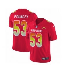 Men's Nike Los Angeles Chargers #53 Mike Pouncey Limited Red AFC 2019 Pro Bowl NFL Jersey