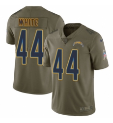 Youth Nike Los Angeles Chargers #44 Kyzir White Limited Olive 2017 Salute to Service NFL Jersey