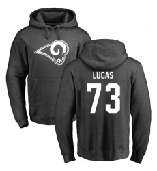 NFL Nike Los Angeles Rams #73 Cornelius Lucas Ash One Color Pullover Hoodie