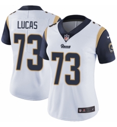 Women's Nike Los Angeles Rams #73 Cornelius Lucas White Vapor Untouchable Limited Player NFL Jersey