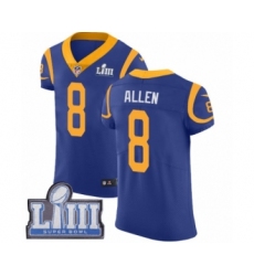 Men's Nike Los Angeles Rams #8 Brandon Allen Royal Blue Alternate Vapor Untouchable Elite Player Super Bowl LIII Bound NFL Jersey