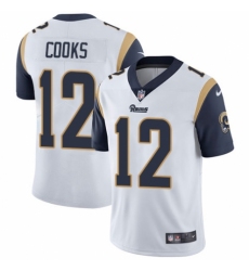 Men's Nike Los Angeles Rams #12 Brandin Cooks White Vapor Untouchable Limited Player NFL Jersey