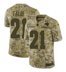 Men's Nike Los Angeles Rams #21 Aqib Talib Limited Camo 2018 Salute to Service NFL Jersey
