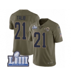 Men's Nike Los Angeles Rams #21 Aqib Talib Limited Olive 2017 Salute to Service Super Bowl LIII Bound NFL Jersey