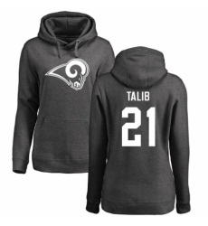 NFL Women's Nike Los Angeles Rams #21 Aqib Talib Ash One Color Pullover Hoodie