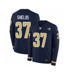 Youth Nike Los Angeles Rams #37 Sam Shields Limited Navy Blue Therma Long Sleeve NFL Jersey