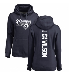 NFL Women's Nike Los Angeles Rams #52 Ramik Wilson Navy Blue Backer Pullover Hoodie