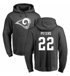 NFL Nike Los Angeles Rams #22 Marcus Peters Ash One Color Pullover Hoodie