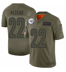 Youth Los Angeles Rams #22 Marcus Peters Limited Camo 2019 Salute to Service Football Jersey