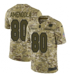 Men's Nike Miami Dolphins #80 Danny Amendola Limited Camo 2018 Salute to Service NFL Jersey