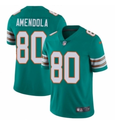 Youth Nike Miami Dolphins #80 Danny Amendola Aqua Green Alternate Vapor Untouchable Limited Player NFL Jersey