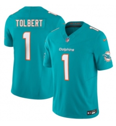 Men's Miami Dolphins #21 Marco Wilson Aqua 2026 F.U.S.E. Vapor Limited Football Stitched Jersey