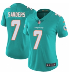 Women's Nike Miami Dolphins #7 Jason Sanders Aqua Green Team Color Vapor Untouchable Elite Player NFL Jersey