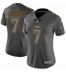 Women's Nike Minnesota Vikings #7 Daniel Carlson Gray Static Vapor Untouchable Limited NFL Jersey
