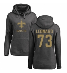 NFL Women's Nike New Orleans Saints #73 Rick Leonard Ash One Color Pullover Hoodie