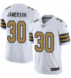 Men's Nike New Orleans Saints #30 Natrell Jamerson Limited White Rush Vapor Untouchable NFL Jersey