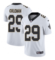 Youth Nike New Orleans Saints #29 Kurt Coleman White Vapor Untouchable Limited Player NFL Jersey