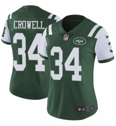 Women's Nike New York Jets #34 Isaiah Crowell Green Team Color Vapor Untouchable Limited Player NFL Jersey