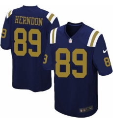 Youth Nike New York Jets #89 Chris Herndon Limited Navy Blue Alternate NFL Jersey