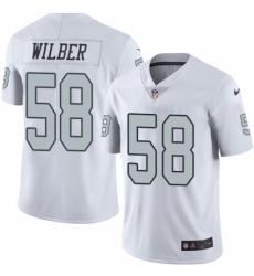 Youth Nike Oakland Raiders #58 Kyle Wilber Limited White Rush Vapor Untouchable NFL Jersey