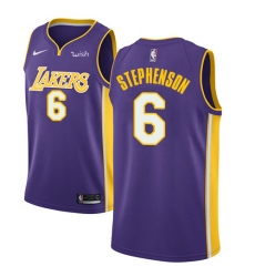 Youth Nike Los Angeles Lakers #6 Lance Stephenson Swingman Purple NBA Jersey - Statement Edition