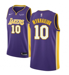 Men's Nike Los Angeles Lakers #10 Sviatoslav Mykhailiuk Swingman Purple NBA Jersey - Statement Edition