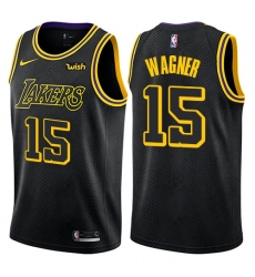 Youth Nike Los Angeles Lakers #15 Moritz Wagner Swingman Black NBA Jersey - City Edition