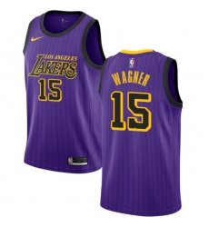 Youth Nike Los Angeles Lakers #15 Moritz Wagner Swingman Purple NBA Jersey - City Edition