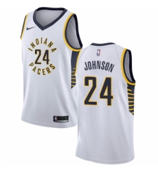 Youth Nike Indiana Pacers #24 Alize Johnson Swingman White NBA Jersey - Association Edition