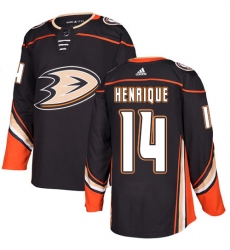 Men's Adidas Anaheim Ducks #14 Adam Henrique Authentic Black Home NHL Jersey