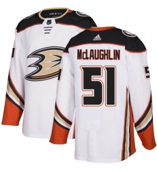 Youth Adidas Anaheim Ducks #51 Blake McLaughlin Authentic White Away NHL Jersey