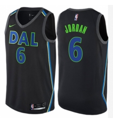 Women's Nike Dallas Mavericks #6 DeAndre Jordan Swingman Black NBA Jersey - City Edition