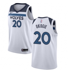 Women's Nike Minnesota Timberwolves #20 Josh Okogie Swingman White NBA Jersey - Association Edition