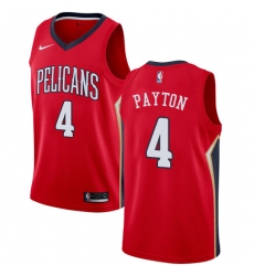 Women's Nike New Orleans Pelicans #4 Elfrid Payton Swingman Red NBA Jersey Statement Edition
