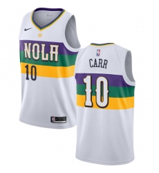Women's Nike New Orleans Pelicans #10 Tony Carr Swingman White NBA Jersey - City Edition