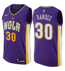 Men's Nike New Orleans Pelicans #30 Julius Randle Swingman Purple NBA Jersey - City Edition