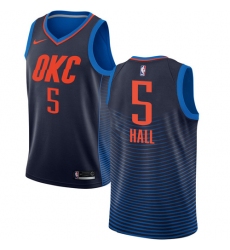 Women's Nike Oklahoma City Thunder #5 Devon Hall Swingman Navy Blue NBA Jersey Statement Edition