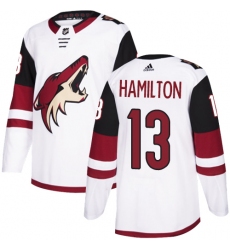 Youth Adidas Arizona Coyotes #13 Freddie Hamilton Authentic White Away NHL Jersey