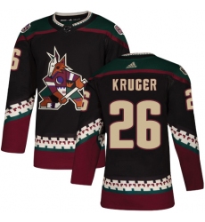 Men's Adidas Arizona Coyotes #26 Marcus Kruger Premier Black Alternate NHL Jersey