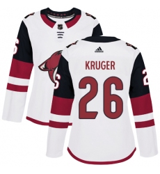 Women's Adidas Arizona Coyotes #26 Marcus Kruger Authentic White Away NHL Jersey