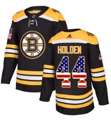 Youth Adidas Boston Bruins #44 Nick Holden Authentic Black USA Flag Fashion NHL Jersey