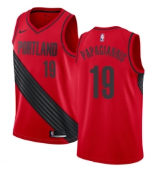 Men's Nike Portland Trail Blazers #19 Georgios Papagiannis Swingman Red NBA Jersey Statement Edition