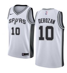 Women's Nike San Antonio Spurs #10 DeMar DeRozan Authentic White NBA Jersey - Association Edition